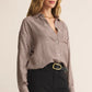 Z Supply River Plaid Button Up - Chocolate Cherry