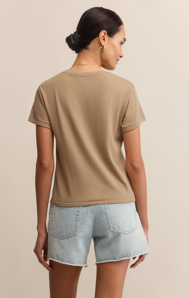Z Supply Tourist Knit Jersey Tee -Desert Tan