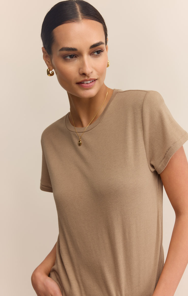 Z Supply Tourist Knit Jersey Tee -Desert Tan