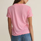 Z Supply Tourist Knit Jersey Tee - Pink Sunrise