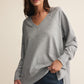 Z Supply Modern V-Neck Weekender - Classic Heather Grey