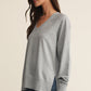 Z Supply Modern V-Neck Weekender - Classic Heather Grey