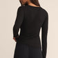Z Supply Second Skin Long Sleeve Crew - Black