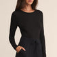 Z Supply Second Skin Long Sleeve Crew - Black