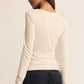 Z Supply Second Skin Long Sleeve Crew - Cloud