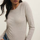 Z Supply Second Skin Long Sleeve Crew - Natural Heather