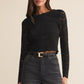 Z Supply Aurora Lace Top-Black