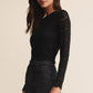 Z Supply Aurora Lace Top-Black