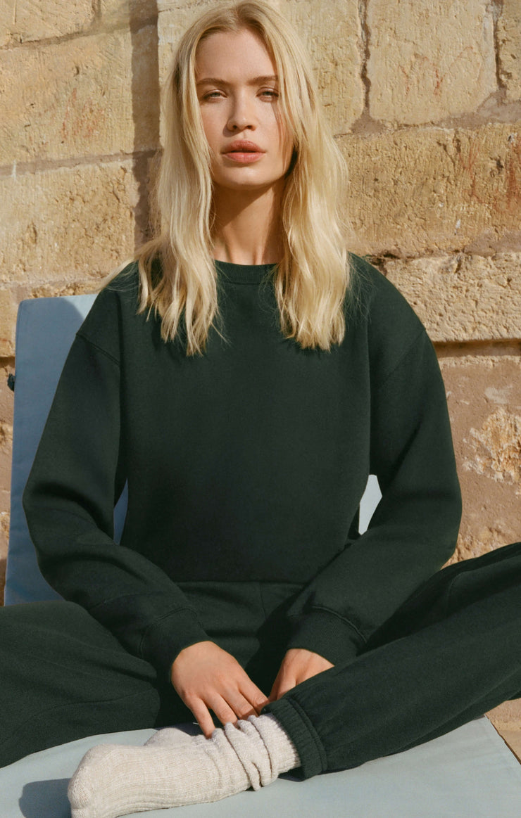 Z Supply Boyfriend Sweatshirt-Garland Green