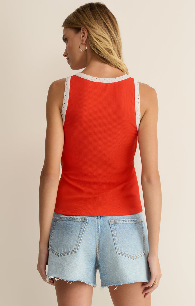 Z Supply Clarke Rib Tank - Lychee