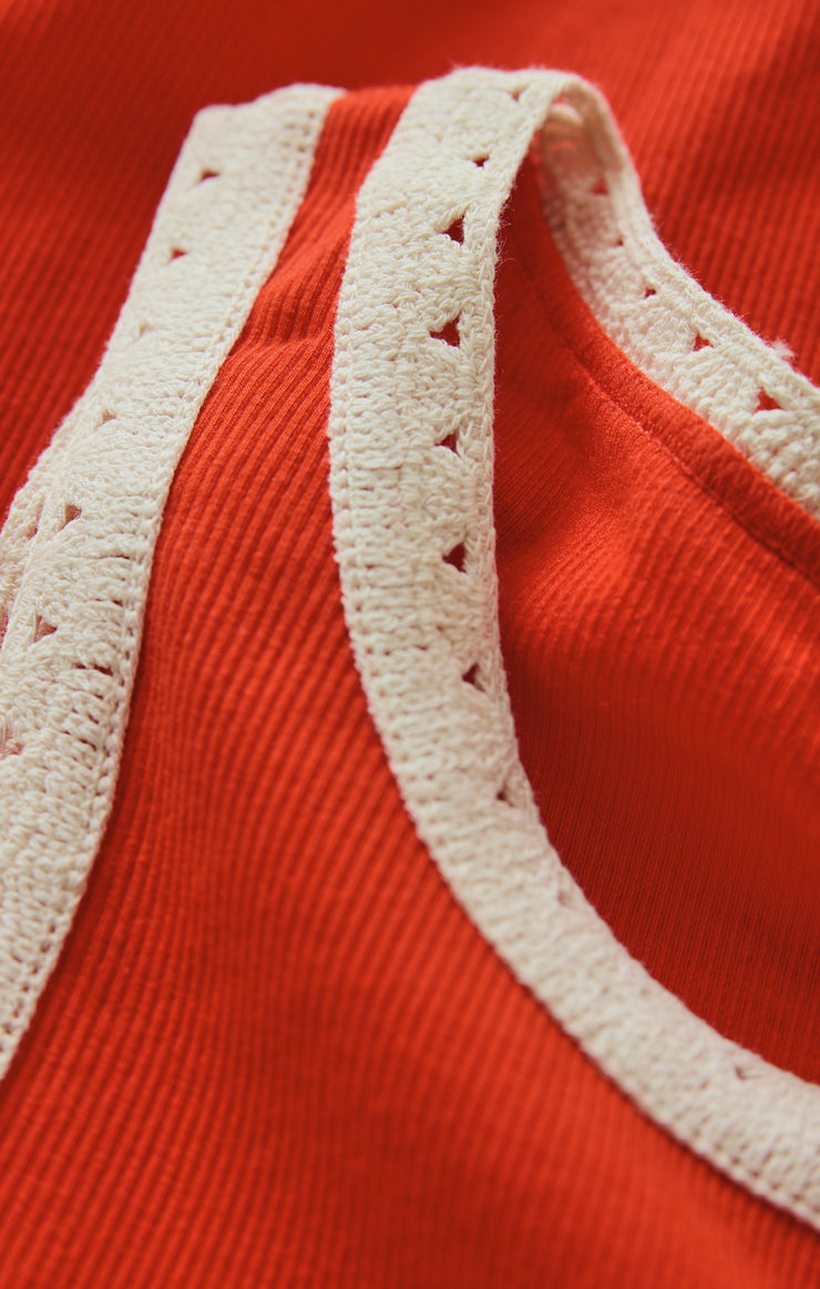 Z Supply Clarke Rib Tank - Lychee