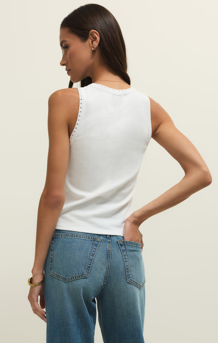 Z Supply Clark Rib Tank-White