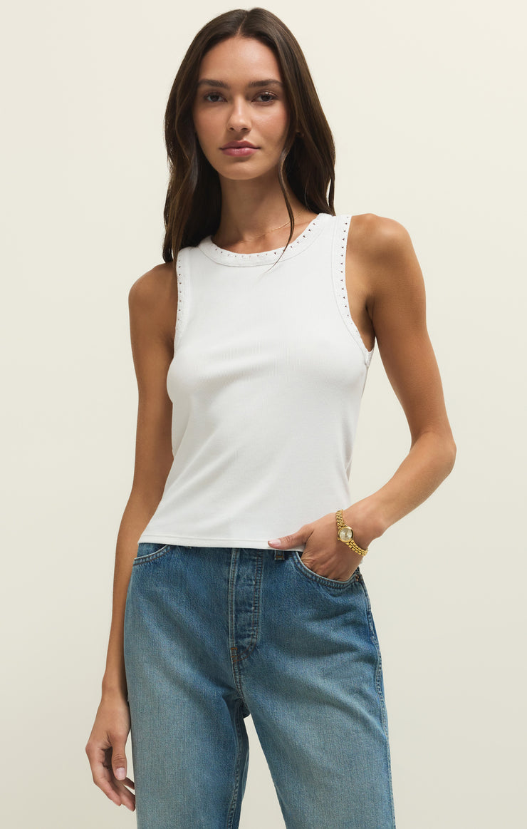 Z Supply Clark Rib Tank-White