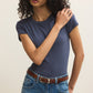 Z Supply Renae Rib S/S Top-Indigo