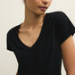 Z Supply Modern Jersey V-Neck Tee-Black