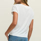 Z Supply Modern Jersey V-Neck Tee-White