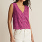 Z Supply Darcy Eyelet Tank - Berry Blush
