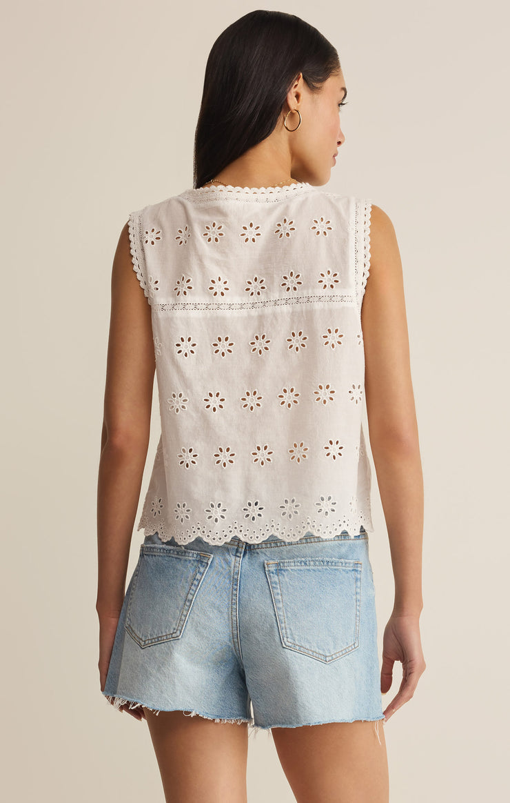 Z Supply Darcy Eyelet Tank - White