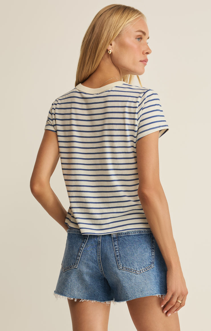 Z Supply Junie Striped Tee - True Navy