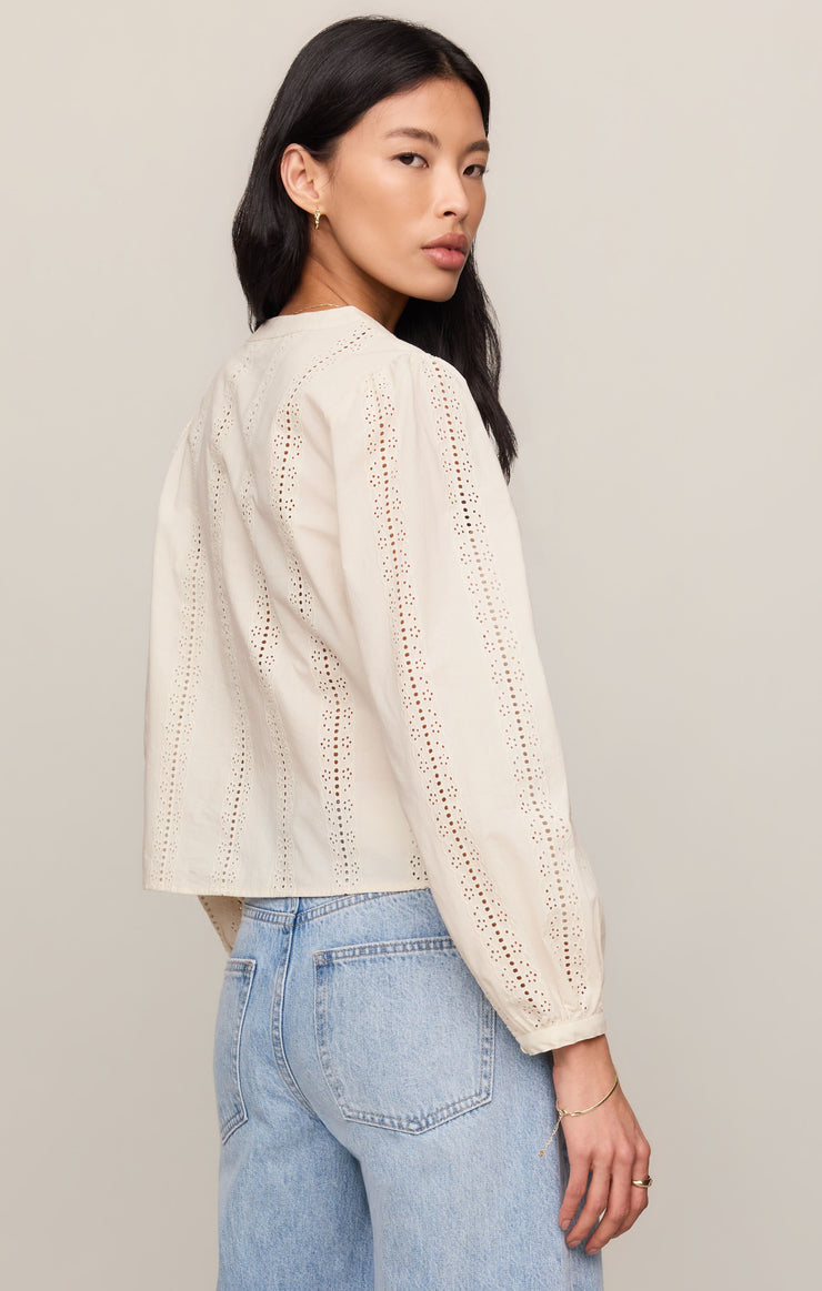 Z Supply Louella Button Up Top-Cloud