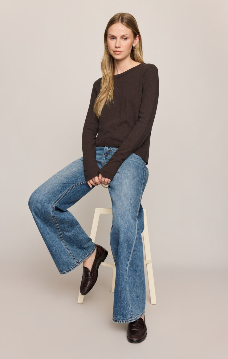 Z Supply Junie L/S Tee-Cocoa Bean