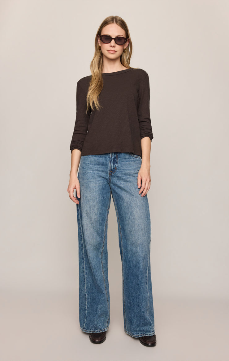 Z Supply Junie L/S Tee-Cocoa Bean