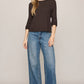 Z Supply Junie L/S Tee-Cocoa Bean