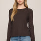 Z Supply Junie L/S Tee-Cocoa Bean