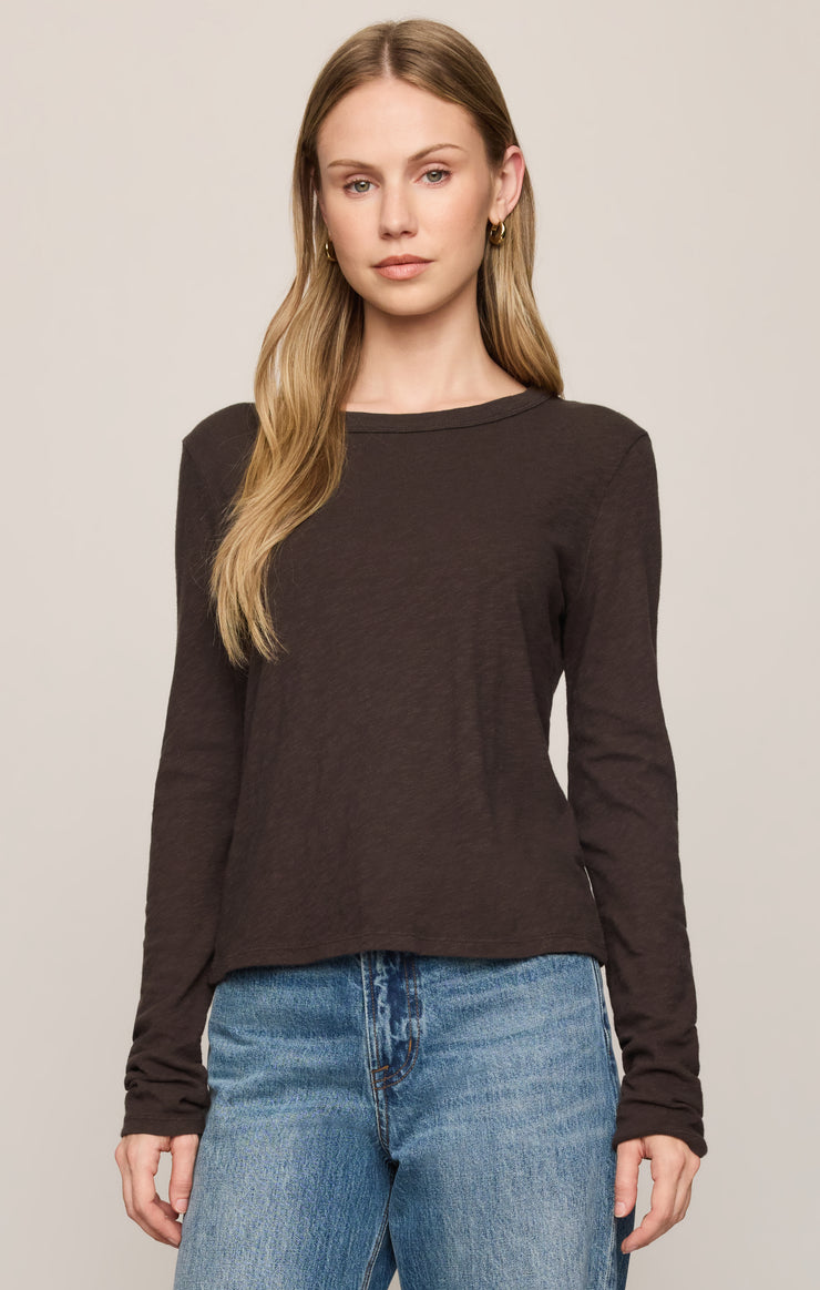 Z Supply Junie L/S Tee-Cocoa Bean