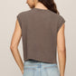 Z Supply Flex Sleeveless Tee-Pebble Coast
