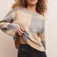 Z Supply Rosi Blocked Sweater-Heather Grey