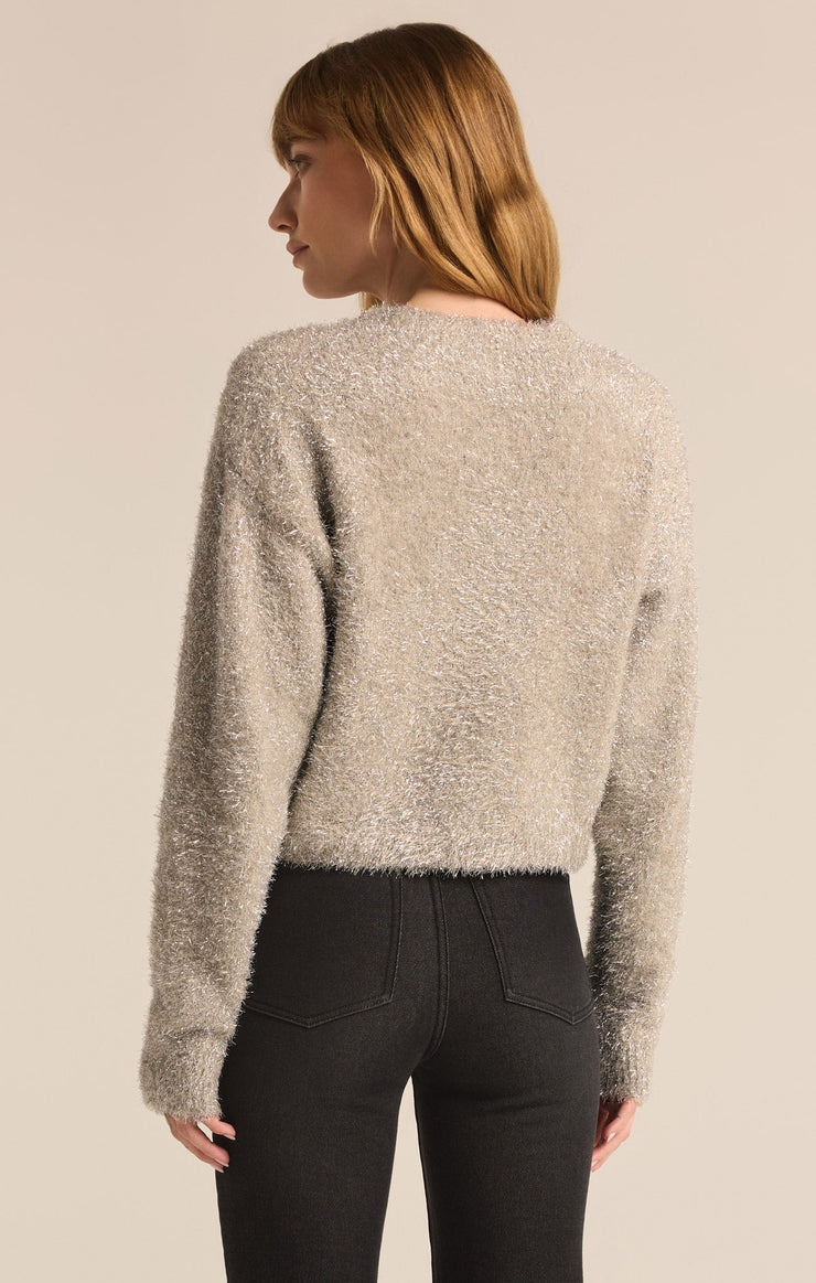 Z Supply Tinseltown Cropped Sweater-Champagne