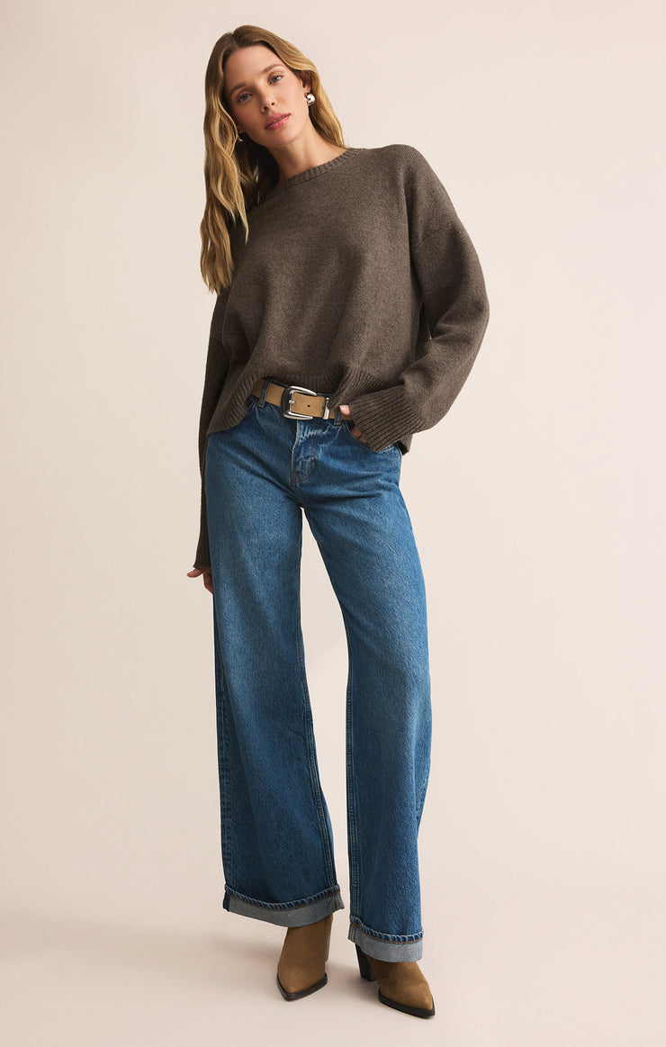 Z Supply Cirrus Cozy Sweater - Burnt Ash Heather
