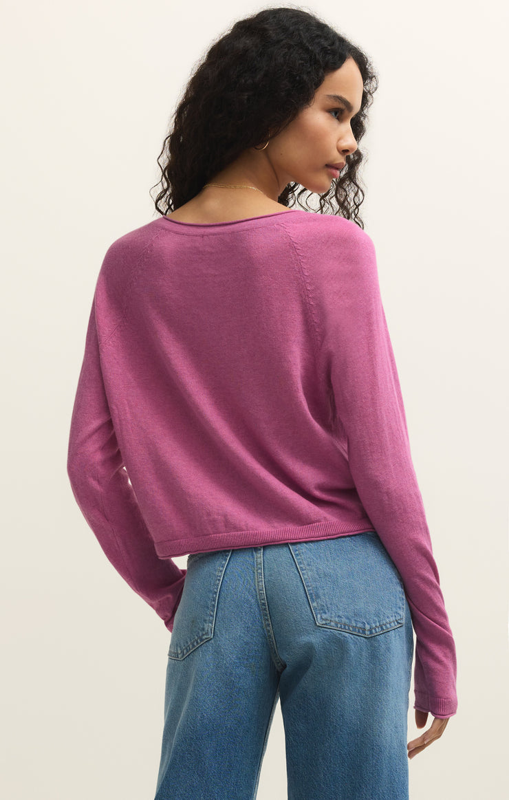 Z Supply Perfect Layer Cardigan-Spanish Rose
