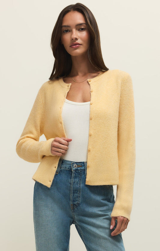 Z Supply Medina Cozy Rib Cardigan - Custard