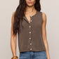 Z Supply Syd Knit Tank Vest-Pebble Coast