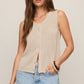 Z Supply Syd Knit Tank Vest-Sandstone