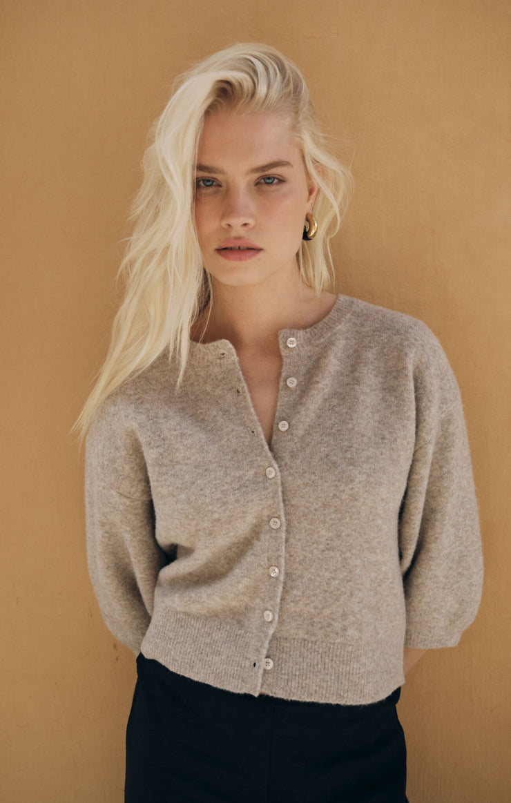 Z Supply Valor Cardigan-Natural Heather