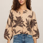 Z Supply Valor Floral Cardigan-Soft Ecru