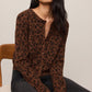 Z Supply Medina Leopard Cardigan- Burnt Umber