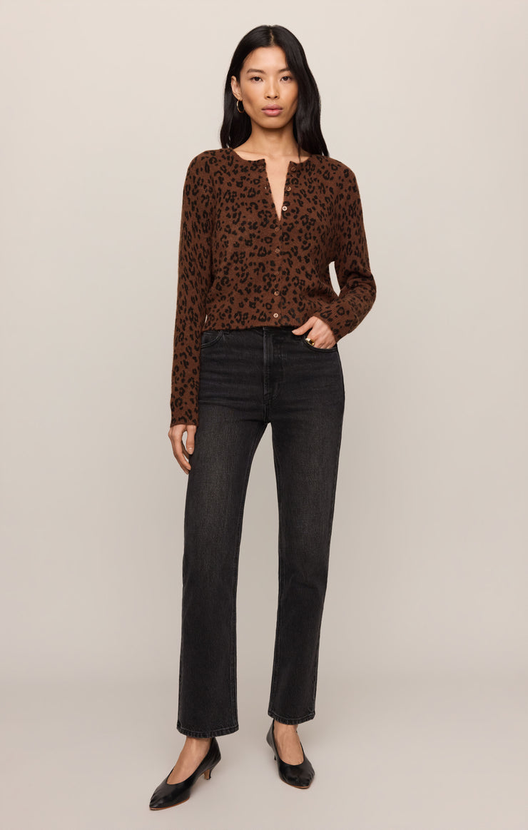 Z Supply Medina Leopard Cardigan- Burnt Umber