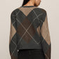 Z Supply Medina Argyle Cardigan- Charcoal Heather