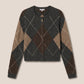Z Supply Medina Argyle Cardigan- Charcoal Heather
