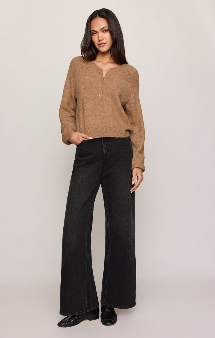 Z Supply Westmont Henley Sweater-Golden Caramel