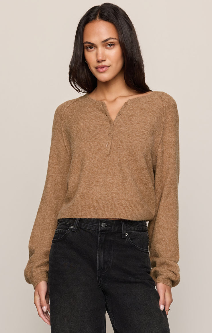 Z Supply Westmont Henley Sweater-Golden Caramel