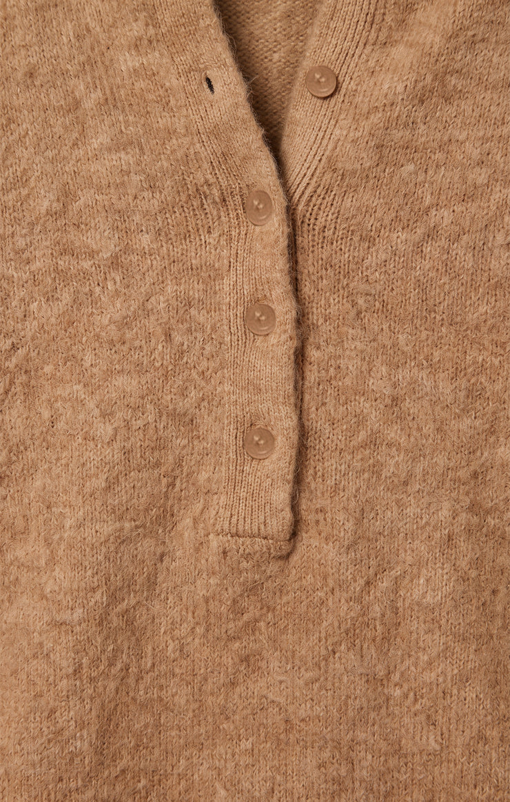 Z Supply Westmont Henley Sweater-Golden Caramel