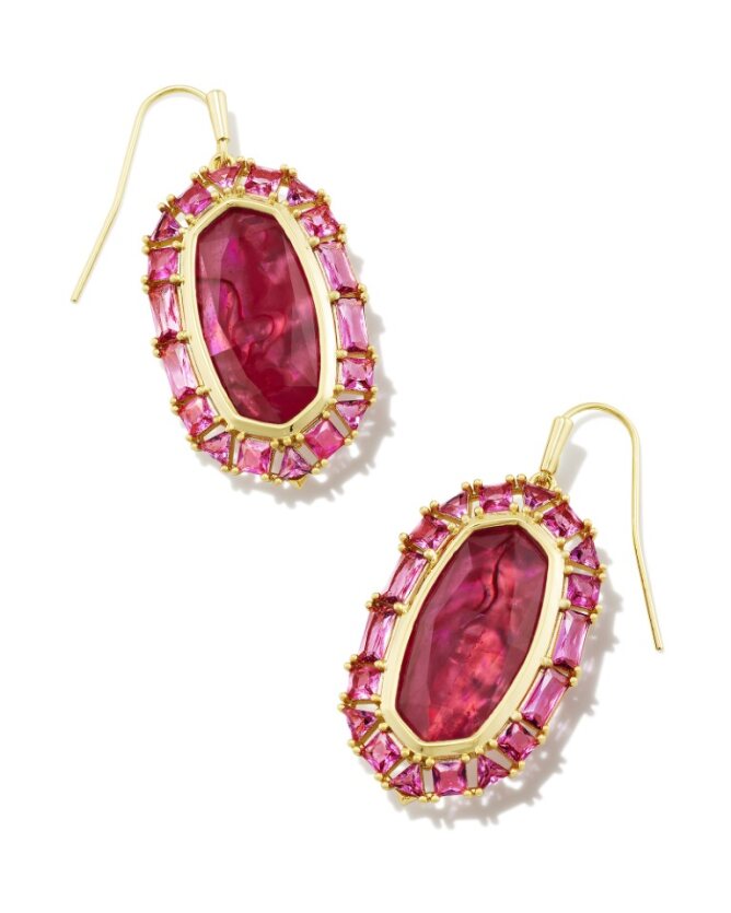 Kendra Scott Elle Crystal Frame Drop Earring-5 Colors