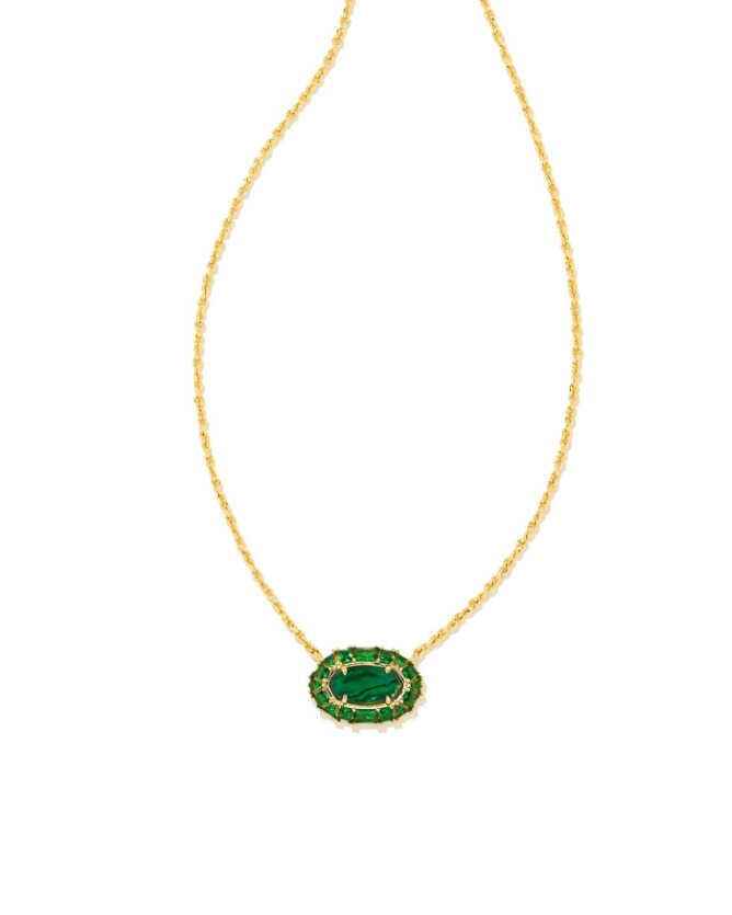 Kendra Scott Elisa Crystal Frame Pendant Necklace- 5 Colors