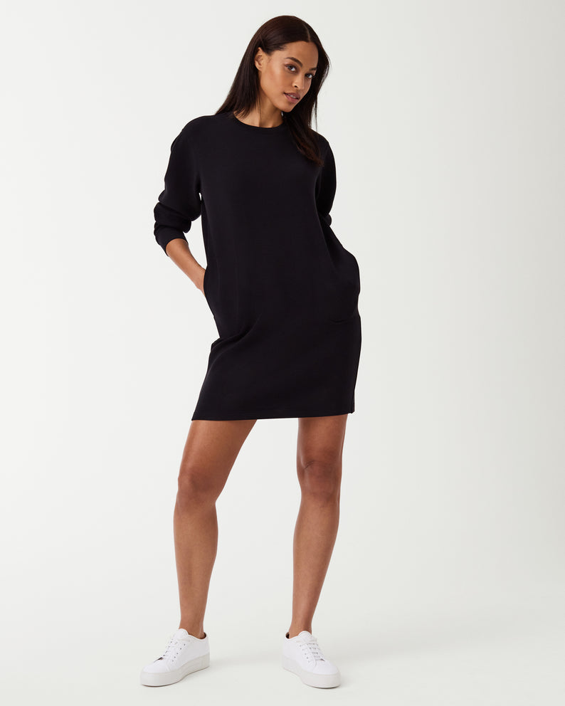 Spanx AirEssentials Crew Neck Dress-Very Black