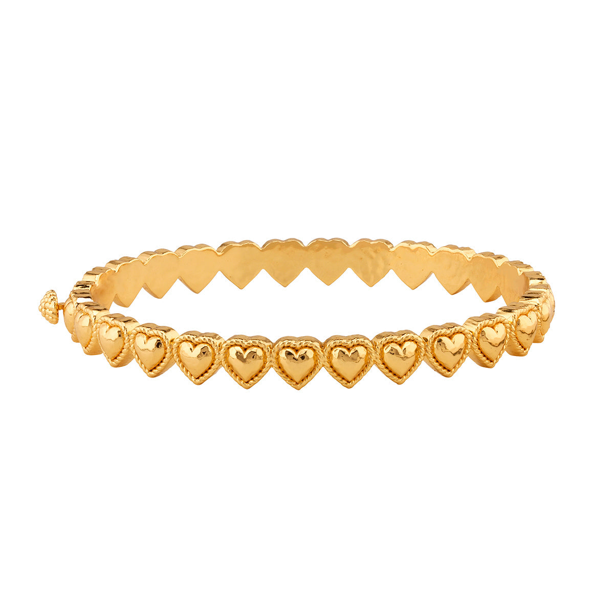 Capucine de Wulf “Love” Petite Hinged Bangle-Gold